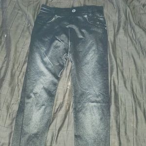 jean print leggings